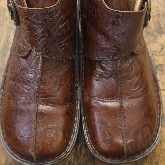 ALEGRIA Caiti Choco Embossed Rose Boot Size 40/9-9.5 Fall Boho Coastal Cowgirl - Picture 9 of 9